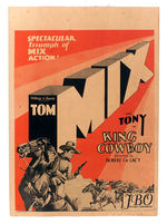 "TOM MIX AND TONY IN KING COWBOY"  POSTER.