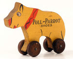 "POLL-PARROT SHOES" WOODEN PULL TOY.