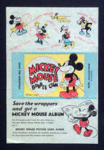 "MICKEY MOUSE BUBBLE GUM" WRAPPER.