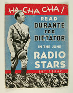 JIMMY DURANTE "DURANTE FOR DICTATOR" ADVERTISEMENT SIGN.