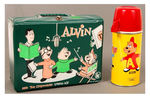 "ALVIN AND THE CHIPMUNKS LUNCH KIT" VINYL LUNCHBOX WITH THERMOS.