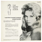 “AND GOD CREATED WOMAN…BUT THE DEVIL INVENTED BRIGITTE BARDOT” RECORD ALBUM.