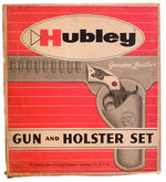 "HUBLEY GENUINE LEATHER GUN AND HOLSTER SET" BOXED.