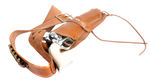 "HUBLEY GENUINE LEATHER GUN AND HOLSTER SET" BOXED.