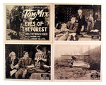 TOM MIX IN "EYES OF THE FOREST" LOBBY CARD SET W/ENVELOPE.