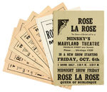 ROSE LA ROSE BURLESQUE EPHEMERA LOT.