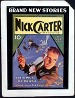 "NICK CARTER MAGAZINE" STORE DISPLAY SIGN.