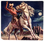 THE LONE RANGER COLORFUL NIGHT SCENE ILLUSTRATION.