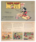 "MICKEY MOUSE PICTURE CARD ALBUM" WITH REVISED  COVER ART AND NEAR SET OF CARDS.