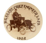 CHIEF ENGINEER 1902 IN HIS CAR REAL PHOTO FROM HAKE COLLECTION & CPB.