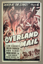 "OVERLAND MAIL" LON CHANEY MOVIE POSTER.