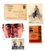 BUCK JONES FAN PHOTOS/MASK/BOOK W/ENVELOPE.