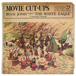 "BUCK JONES  'THE WHITE EAGLE' MOVIE CUT-UPS" STORE CARD AND PUZZLE.