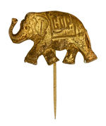 C. 1896 "GOP" EMBOSSED SHELL STICKPIN.