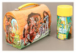 "ITS ABOUT TIME" METAL DOME LUNCHBOX WITH THERMOS.