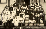 “MAGOG BASKETBALL CLUB/SEASON 1903-4” LARGE FRAMED TEAM PHOTO.