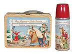 "ROY ROGERS AND DALE EVAN DOUBLE R BAR RANCH" METAL LUNCHBOX WITH THERMOS.