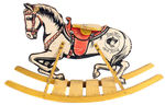 "TOM MIX AND TONY" WOOD/METAL ROCKING HORSE.