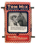 "TOM MIX WESTERN MOVIE/RUSTLERS ROUNDUP" CARDBOARD MECHANICAL VIEWER.