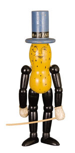 "MR. PEANUT" WOOD JOINTED DOLL.