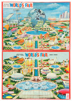 "1964-1965 NEW YORK WORLD'S FAIR" LOT OF FOUR SEALED FRAME TRAY PUZZLES.