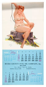 "BREASTYPES!/TREASURE CHESTS/THE STENOGRAPHER/HILDA" HUMOROUS PIN-UP FOLDER/BOOK/CALENDAR.