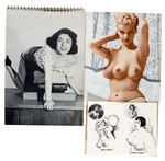 "BREASTYPES!/TREASURE CHESTS/THE STENOGRAPHER/HILDA" HUMOROUS PIN-UP FOLDER/BOOK/CALENDAR.