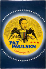 PAT PAULSEN OF TV'S LAUGH-IN SPOOF 1968 PRESIDENTIAL CAMPAIGN POSTER.