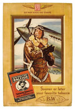 "BUY WAR BONDS AND STAMPS/SIR WALTER RALEIGH TOBACCO" SIGN.