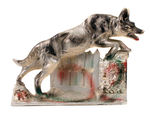 "RIN TIN TIN" PAINTED PLASTER STATUE.