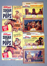 "WILD BILL HICKOK SHOW" KELLOGG'S SUGAR  POPS BOX PANELS.