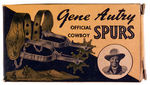 "GENE AUTRY OFFICIAL COWBOY SPURS" BOXED.