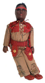 "TONTO THE LONE RANGER'S PAL" COMPOSITION/FABRIC DOLL.