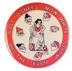 RARE SNOW WHITE 3.5" BUTTON.