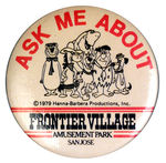 HANNA-BARBERA CHARACTERS AMUSEMENT PARK BUTTON.