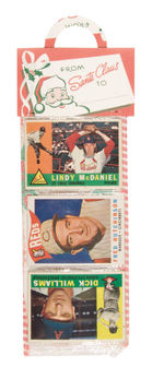 CHRISTMAS RACK PACK WITH TWELVE TOPPS 1960 BASEBALL CARDS.