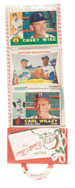 CHRISTMAS RACK PACK WITH TWELVE TOPPS 1960 BASEBALL CARDS.