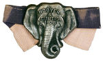 "HOOVER/CURTIS 1928" FIGURAL ELEPHANT HEAD PIN.