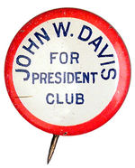 "JOHN W. DAVIS FOR PRESIDENT CLUB."