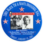 "2001 BLACK TIE & BOOTS INAUGURAL BALL" BUTTON FOR BUSH