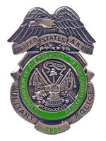 GEORGE W. BUSH 2001 INAUGURAL MILITARY POLICE BADGE.