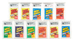 "WACKY PACKAGES" EXTENSIVE LOT OF GAI GRADED UNOPENED  PACKS.