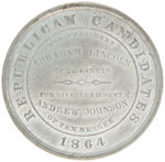 LINCOLN/JOHNSON JUGATE MEDAL DeWITT/SULLIVAN 1864-1.