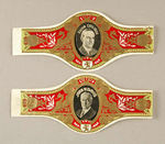 DAVIS AND COOLIDGE 1924 JUMBO CAMPAIGN CIGAR BANDS.