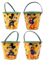 "HAPPYNAK" SAND PAIL FEATURING MICKEY MOUSE/DONALD DUCK.