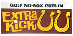 “GULF NO-NOX PUTS IN EXTRA KICK” GAS STATION SIGN.