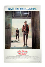 JOHN WAYNE "RIO LOBO" LINEN-MOUNTED POSTER.