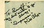 "SUPERMAN" SERIAL TITLE CARD SIGNED BY KIRK ALYN.