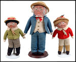 FOXY GRANDPA AND BOYS RARE DOLL SET.