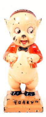 "PORKY" PIG CAST IRON BANK BY HUBLEY.